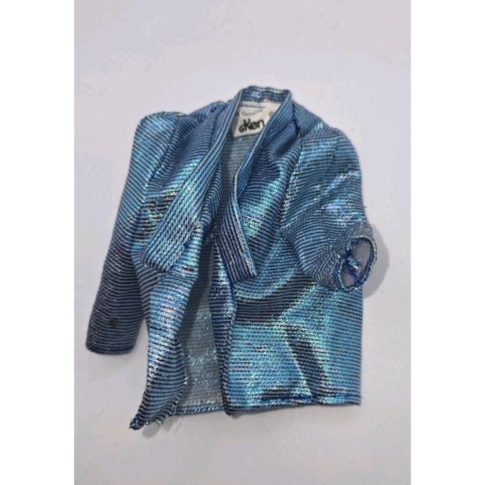 Vintage Genuine Barbie-Ken Doll Metallic Blue Jacket The Rockers